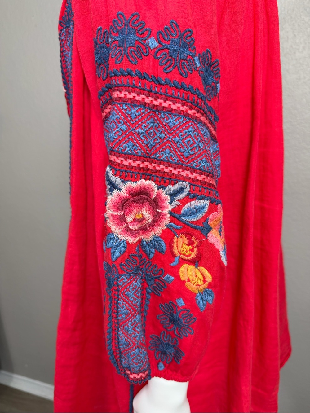 Johnny Was Workshop Juliene Candy Land Embroidered Ramie Tunic 2X - Picture 5 of 11